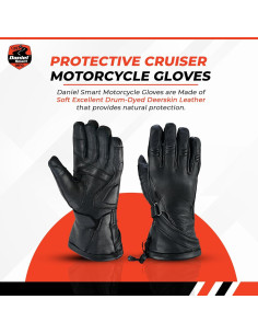 Guantes de Cuero Daniel Smart X-Pequeño para Motocicleta 2