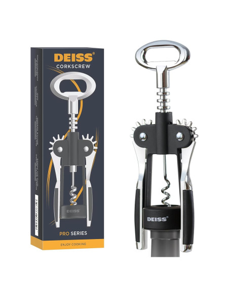 Sacacorchos Deiss 2 en 1 para Vino y Cerveza - Ergonomico Sacacorchos Deiss 2 en 1 para Vino y Cerveza - Ergonomico