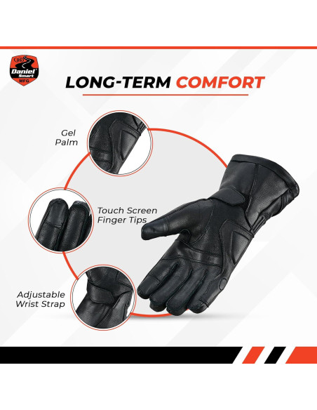 Guantes de Cuero Daniel Smart X-Pequeño para Motocicleta Guantes de Cuero Daniel Smart X-Pequeño para Motocicleta