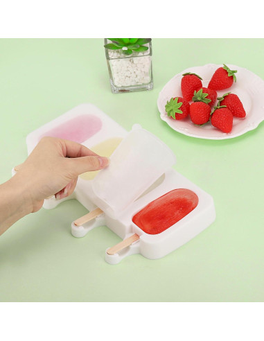 Juego de 3 moldes para paletas BTYMS con 100 palitos