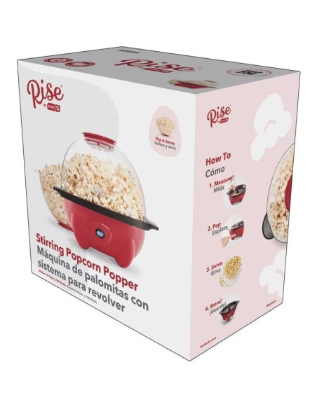 Máquina de Palomitas RISE BY DASH RSP450GBRR04 4.26L Roja Máquina de Palomitas RISE BY DASH RSP450GBRR04 4.26L Roja