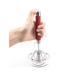 Batidor de huevos Fnoko de acero inoxidable 3 colores 0.25 kg 2