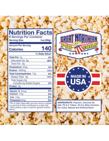 Paquete de 24 Palomitas de Maíz 8oz Great Northern Popcorn