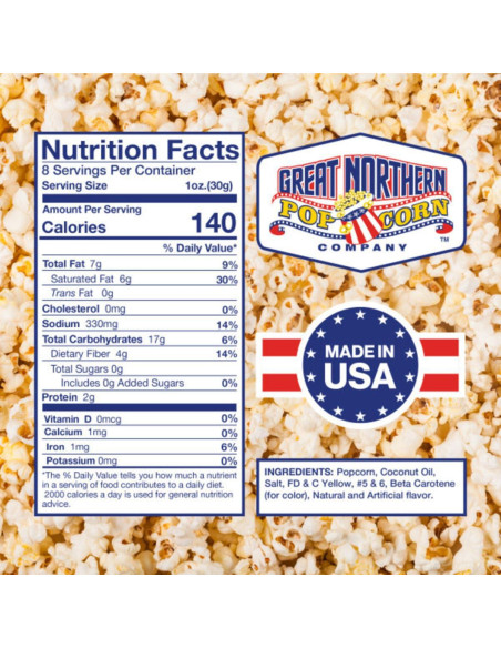 Paquete de 24 Palomitas de Maíz 8oz Great Northern Popcorn Paquete de 24 Palomitas de Maíz 8oz Great Northern Popcorn