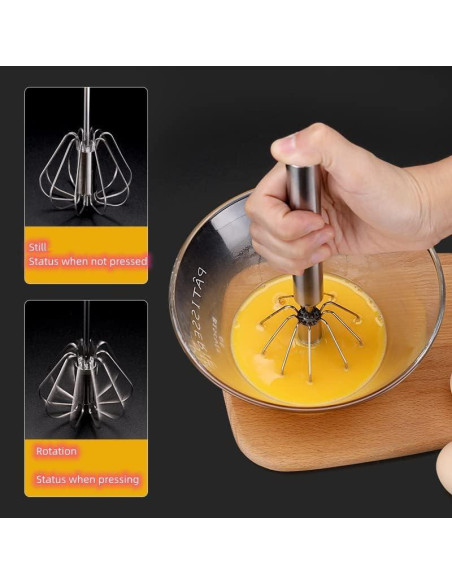 Batidor de Huevos Manual Chinshwehaw 30.48 cm Acero Inoxidable Batidor de Huevos Manual Chinshwehaw 30.48 cm Acero Inoxidable