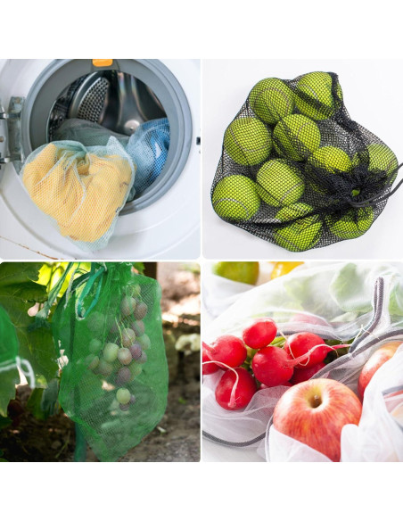Bolsas de Almacenamiento de Malla PLULON 12 Pcs 34x40 cm Bolsas de Almacenamiento de Malla PLULON 12 Pcs 34x40 cm