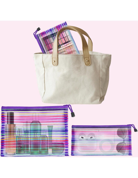 Bolsas de Malla con Cremallera CarryEpic 6 Pcs Púrpura Bolsas de Malla con Cremallera CarryEpic 6 Pcs Púrpura