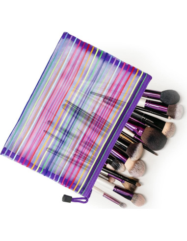 Bolsas de Malla con Cremallera CarryEpic 6 Pcs Púrpura