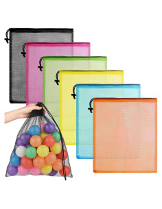 Bolsa de Malla PLULON 6 Pcs 45x30 cm con Cierre de Cordón