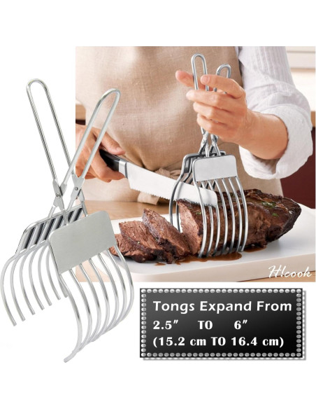 Pinzas de Acero Inoxidable KEISSCO para Cortar Carne y Verduras Pinzas de Acero Inoxidable KEISSCO para Cortar Carne y Verduras