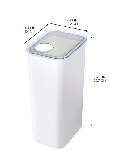 Recipiente XL iDesign para Alimentos Secos con Tapa 16,1x12,2x29,6cm Recipiente XL iDesign para Alimentos Secos con Tapa 16,1x12,2x29,6cm
