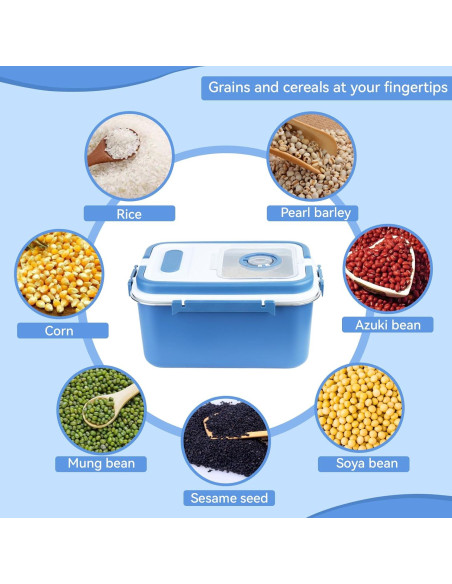 Contenedor de Almacenamiento Hermético AnRui 10L Azul Contenedor de Almacenamiento Hermético AnRui 10L Azul
