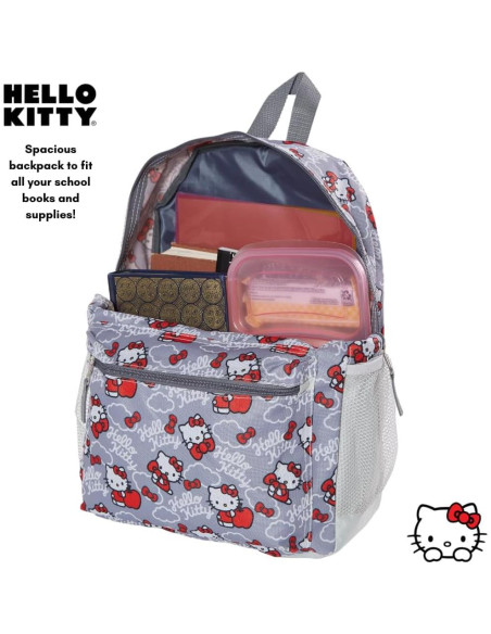Mochila Hello Kitty Fast Forward 40 cm Roja y Gris Mochila Hello Kitty Fast Forward 40 cm Roja y Gris