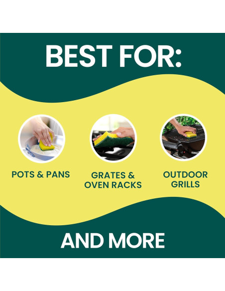 Esponjas de Limpieza Pesada Scotch-Brite, 6 Unidades Esponjas de Limpieza Pesada Scotch-Brite, 6 Unidades
