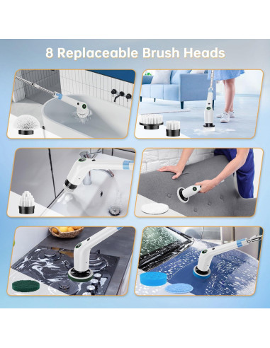 Limpiador Eléctrico Giratorio PUFTEM HC-CA04 2 en 1