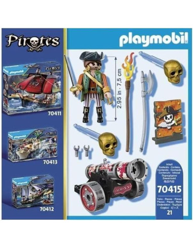 Playmobil Pirata 70415 con Cañón y Accesorios
