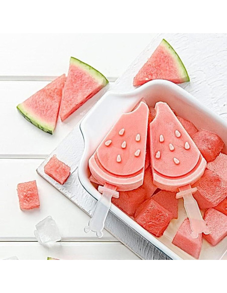 Moldes de Paletas de Silicona UIVXXUD 3 Pcs Sin BPA Moldes de Paletas de Silicona UIVXXUD 3 Pcs Sin BPA