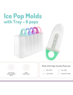 Moldes para Paletas Melii con Bandeja - 6 Compartimentos 2