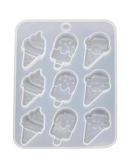 Molde de Silicona para Resina Junfamilee - Paleta de Helado Molde de Silicona para Resina Junfamilee - Paleta de Helado