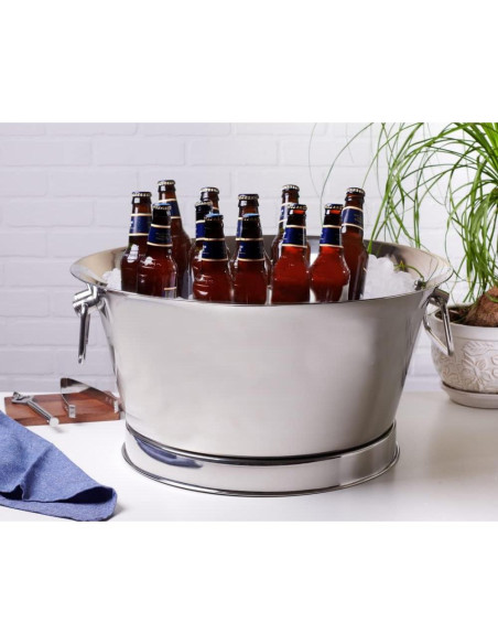 Cubo de Bebidas Aislado Sol Living 24.6L Acero Inoxidable Cubo de Bebidas Aislado Sol Living 24.6L Acero Inoxidable
