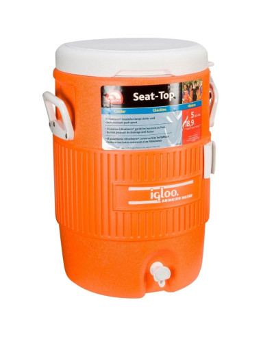 Enfriador Igloo 19 L con Tapa Asiento Naranja