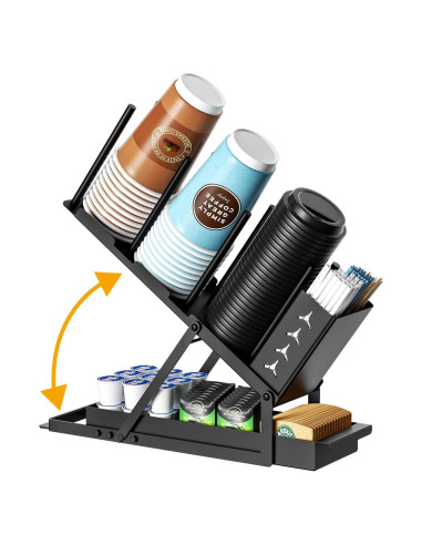 Soporte Organizador para Tazas y Tapas ZDDLOINP 5 Compartimentos