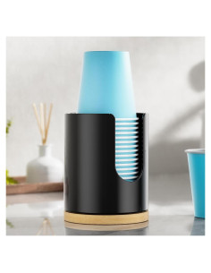 Dispensador de Tazas VITVITI para Baño Negro 4 OZ