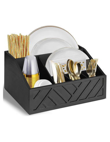 Dispensador de Platos de Papel Ukonvi Negro 12,7 cm