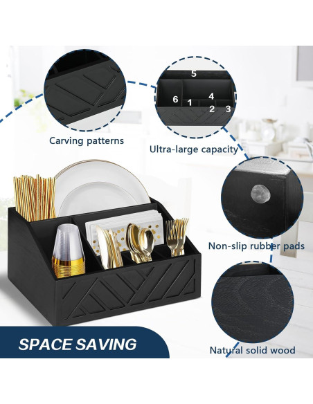 Dispensador de Platos de Papel Ukonvi Negro 12,7 cm Dispensador de Platos de Papel Ukonvi Negro 12,7 cm
