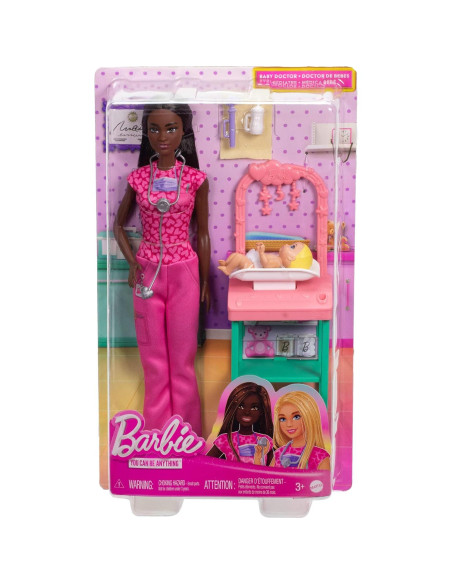 Barbie Bebé Doctor con Muñeca Morena y Accesorios Barbie Bebé Doctor con Muñeca Morena y Accesorios