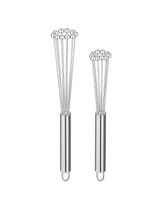 Juego de Batidores de Huevo Patelai 2 Piezas Acero Inoxidable