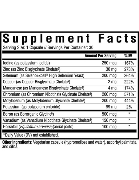 Suplemento de Minerales Traza Seeking Health 30 Cápsulas Suplemento de Minerales Traza Seeking Health 30 Cápsulas