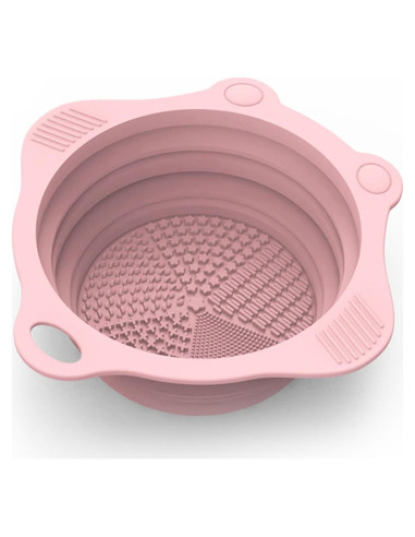 Almohadilla de Limpieza de Brochas YalsFTY Rosa Plegable
