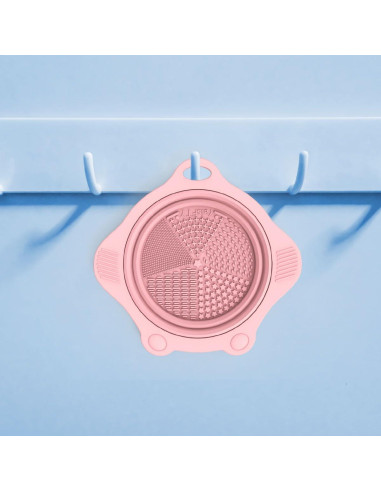 Almohadilla de Limpieza de Brochas YalsFTY Rosa Plegable