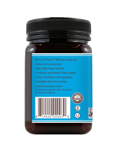 Miel Manuka Cruda Wedderspoon KFactor 12 499g No Pasteurizada