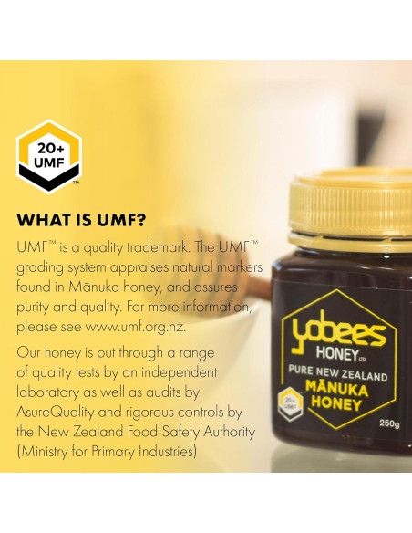 Miel de Manuka Yobees 250g UMF20+ Cruda y Orgánica Miel de Manuka Yobees 250g UMF20+ Cruda y Orgánica
