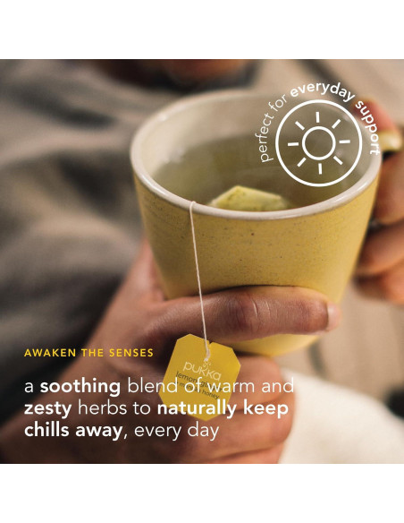 Té de hierbas orgánico Pukka limón jengibre miel 20 bolsas Té de hierbas orgánico Pukka limón jengibre miel 20 bolsas