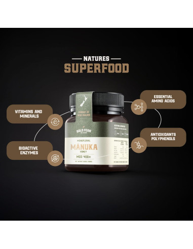 Miel de Manuka Grado Médico Miel de Helecho Dorado 250g MGO 400+