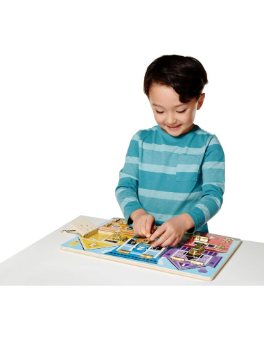 Tablero de Pestillos de Madera Melissa & Doug 29.5x1x39.9cm