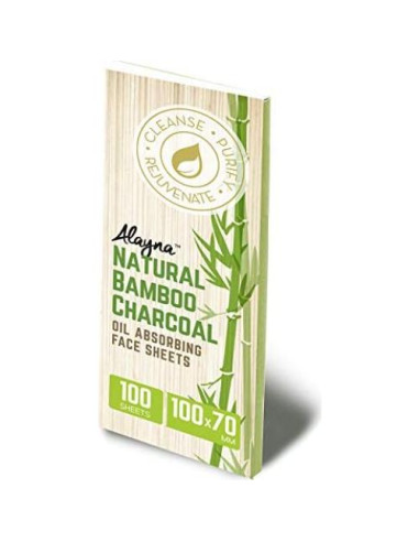 Hojas Absorbentes de Aceite Alayna Carbón de Bambú 100 Unidades