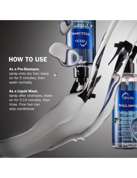 TRUSS Frizz Zero Spray Antifrizz 250ml - Brillo y Desenredo TRUSS Frizz Zero Spray Antifrizz 250ml - Brillo y Desenredo