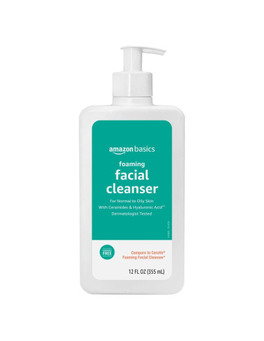 Limpiador Facial Espumoso Amazon Basics 354 ml con Ceramidas y Ácido Hialurónico