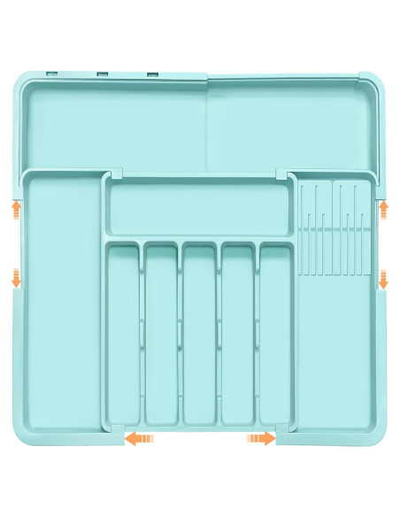 Organizador de Cubiertos Homecor Expandible 22x19 cm Turquesa Organizador de Cubiertos Homecor Expandible 22x19 cm Turquesa