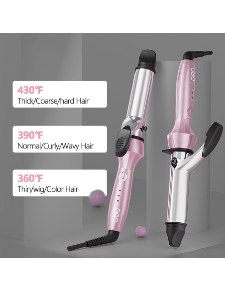 Plancha de Rizar DAN Technology 1" Titanio Doble Voltaje Rosa Plancha de Rizar DAN Technology 1" Titanio Doble Voltaje Rosa