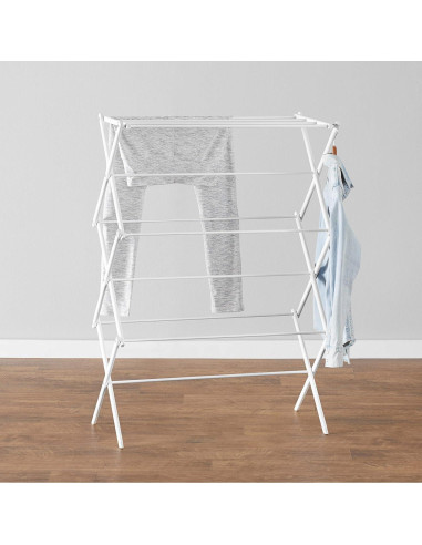 Estante de Secado Plegable Amazon Basics 106 cm Blanco