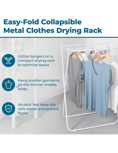 Estante Plegable para Secar Ropa Honey-Can-Do Blanco 18 kg Estante Plegable para Secar Ropa Honey-Can-Do Blanco 18 kg