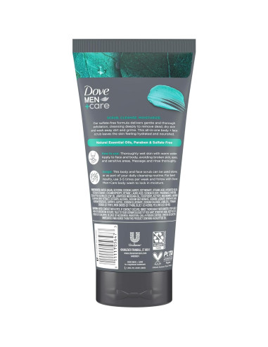 Exfoliante Corporal y Facial Dove Men+Care Eucalipto 250ml
