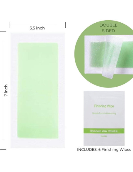 Tiras de Cera Aloe Vera Amira Beauty 64 Unidades Piel Sensible Tiras de Cera Aloe Vera Amira Beauty 64 Unidades Piel Sensible