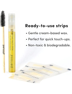 Cintas de Cera para Cejas Parissa - 32 Unidades, Biodegradables 2