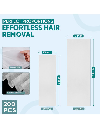 Tiras de Cera No Tejidas Amira Beauty 200 Unidades